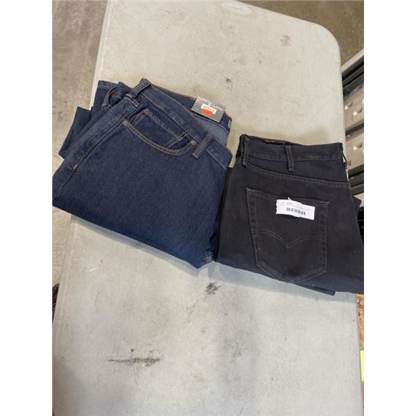 NEW LEVIS 40X32 AND DENVER HAYES 38X 34 JEANS