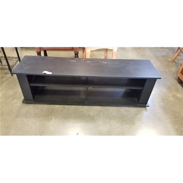 BLACK 2 TIER MEDIA SHELF