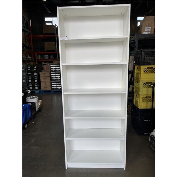 80" WHITE BOOKSHELF