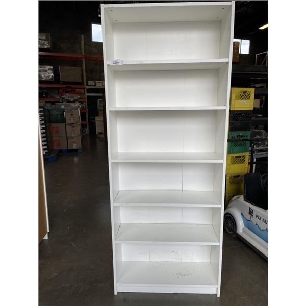 80" WHITE BOOKSHELF