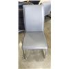 Image 3 : ROUND GLASS TOP MODERN DINING TABLE AND 4 LEATHER CHAIRS
