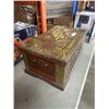Image 2 : VINTAGE HANDCRAFTED STORAGE TRUNK WITH BRASS ACCENTS