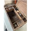 Image 3 : VINTAGE HANDCRAFTED STORAGE TRUNK WITH BRASS ACCENTS