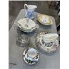 Image 1 : ASSORTED ANTIQUE CHINA INLCUDING STAFFORDHSIRE AND JOHNSDON BROS TOUREENS, PLATES, GRAVY BOAT ETC