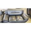 Image 4 : MODERN BLACK LOVESEAT AND CHAIR WITH CHROME LEGS, IN GOOD CONDITION