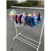 Image 4 : CLOTHES RACK WITH NEW KIDS CLOTHING SIZE 6- 12 RACK INCLUDED 30+ PCS