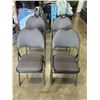 Image 1 : 4 NEW FOLDING GRAY CHAIRS
