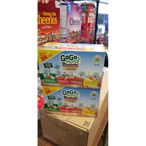 2 CASES OF GOGO SQUEEZE POUCHES - BB FEB/JUNE 2027