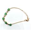 Image 1 : GOLD PLATED STERLING SILVER NATURAL EMERALD WITH CZ BRACELET, W/A $1350.00. EMERALD IS THE BIRTHSTON