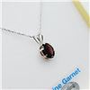 Image 1 : STERLING SILVER NATURAL GARNET PENDANT, W/A $550.00. GARNET IS THE BIRTHSTONE FOR JANUARY.
