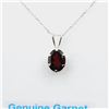 Image 3 : STERLING SILVER NATURAL GARNET PENDANT, W/A $550.00. GARNET IS THE BIRTHSTONE FOR JANUARY.