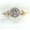 Image 3 : GOLD PLATED STERLING SILVER NATURAL DIAMOND WITH CZ RING, SIZE 8, W/A $700.00. DIAMOND IS THE BIRTHS