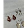 Image 4 : 4 PAIRS OF DANGLE EARRINGS, 2 HAVE NATURAL STONES