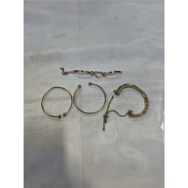GOLD TONE BRACELETS