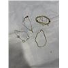 Image 1 : GOLD TONE 925 BRACELETS, ONE WITH JADE