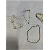 Image 2 : GOLD TONE 925 BRACELETS, ONE WITH JADE