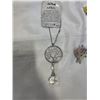 Image 4 : 2 PINS, 2 BROOCHES AND CRYSTAL TREE HANGER