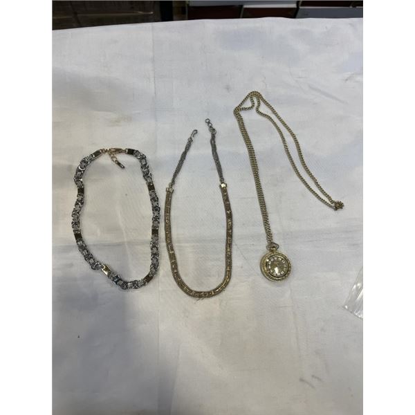 WATCH PENDANT NECKLACE, ZARA NECKLACE AND 2 TONE CHOKER NECKLACE
