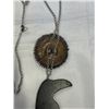 Image 5 : HAND CARVED 3" NATIVE PENDANT  ON 925 ITALY STERLING SILVER CHAIN