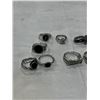 Image 2 : ASSORTED SILVER TONE RINGS