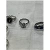 Image 4 : ASSORTED SILVER TONE RINGS