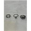 Image 4 : 4 STERLING SILVER 925 RINGS AND PENDANT