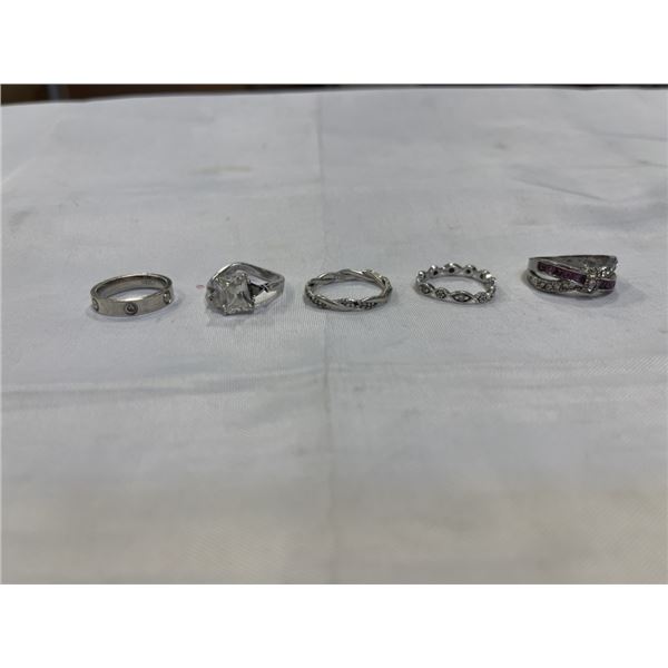 5 STERLING SILVER 925 RINGS