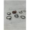 Image 2 : ASSORTED SILVER TONE RINGS, CONTAINS REAL SILVER