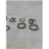 Image 3 : ASSORTED SILVER TONE RINGS, CONTAINS REAL SILVER