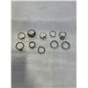 Image 4 : ASSORTED SILVER TONE RINGS, CONTAINS REAL SILVER