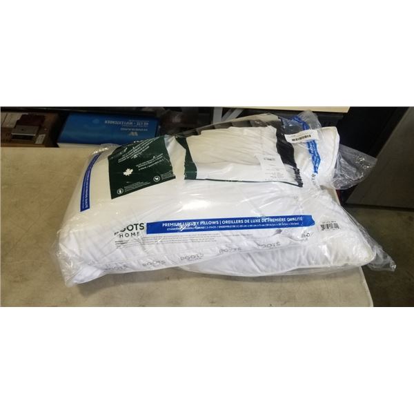 2 NEW ROOTS SLEEPING PILLOWS. QUEEN SIZE