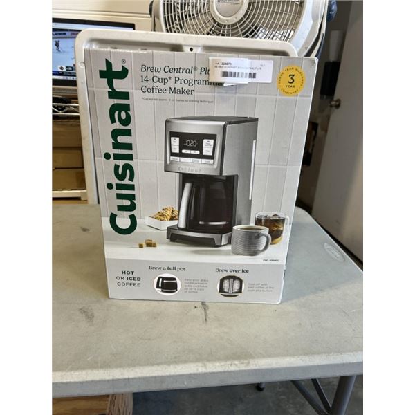 AS NEW CUISINART BREW CENTRAL PLUS 14 CUP PROGRAMMABLE COFFEE MAKER
