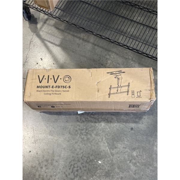VIVO BLACK ELECTRIC FLIP DOWN/ SWIVEL CEILING TV MOUNT
