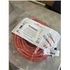 Image 2 : HEAVY DUTY LIGHTED 100 FOOT ORANGE EXTENSION CORD. 10AWG/3C