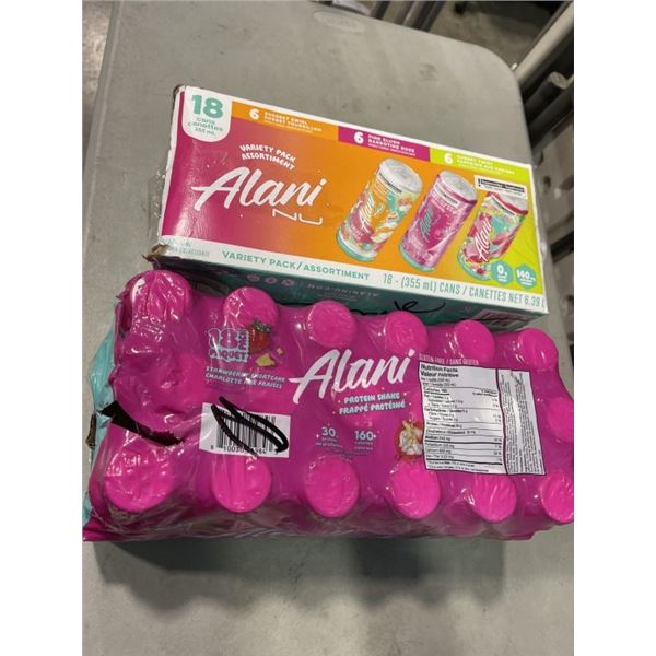 2 CASES ALANI PROTEIN AND ENERGY DRINKS