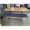 Image 1 : VINTAGE WALNUT FARMHOUSE TABLE AND 2 BENCHES