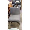 Image 1 : GREY FABRIC ACCENT CHAIR STRUCTUBE