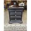 Image 1 : BLACK 3 DRAWER NIGHT STAND