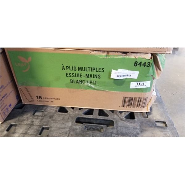 NEW CASE OF PREMIUM MULTI FOLD WHITE PAPER TOWELS, 4000 PER CASE