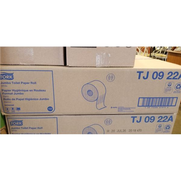 NEW CASE OF TORK JUMBO TOILET PAPER ROLLS, 2 PLY, 12 ROLLS PER CASE