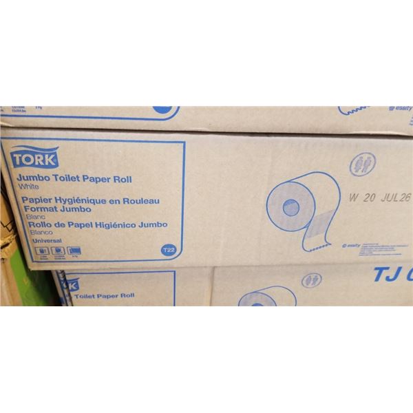 NEW CASE OF TORK JUMBO TOILET PAPER ROLLS, 2 PLY, 12 ROLLS PER CASE