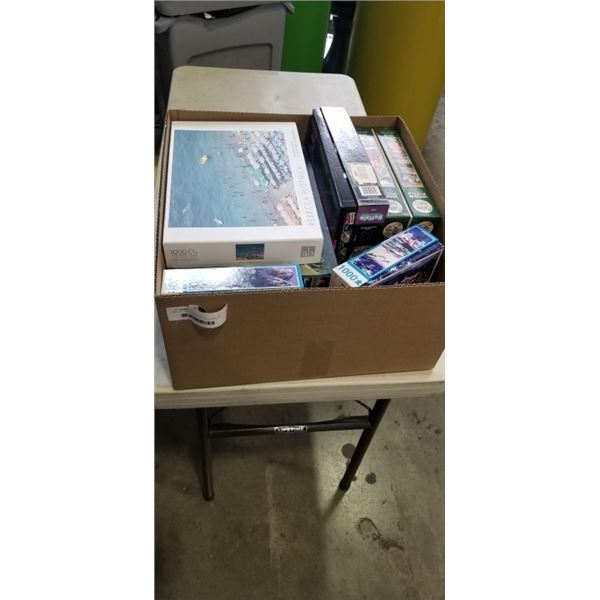 BOX OF VARIOUS PUZZLES - ALL COMPLETE