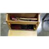 Image 5 : HANDCRAFTED WOODEN TOOL BOX WITH ASSORTED HAND TOOLS