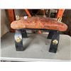 Image 1 : LEATHER SADDLE STOOL