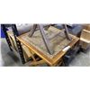 Image 3 : 2 FOLDING RATTAN TABLES