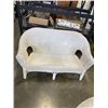 Image 2 : 4 PIECE WICKER PATIO SET - LOVE SEAT, 2 CHAIRS, AND COFFEE TABLE