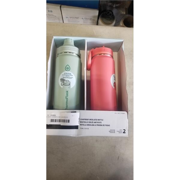 2 NEW THERMOFLASK LEAKPROOF INSULATED WATER BOTTLES