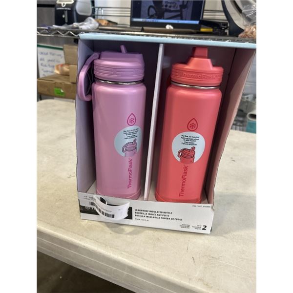 2 NEW THERMOFLASK LEAKPROOF INSULATED WATER BOTTLES