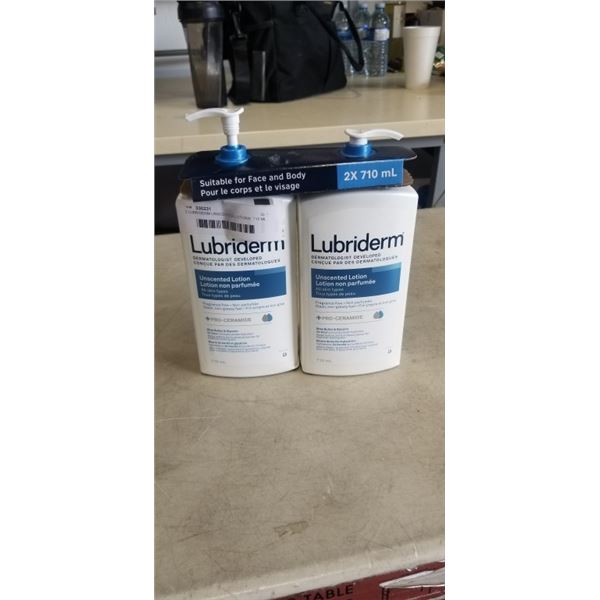 2 LUBRIDERM UNSCENTED LOTIONS. 710 ML PER BOTTLE