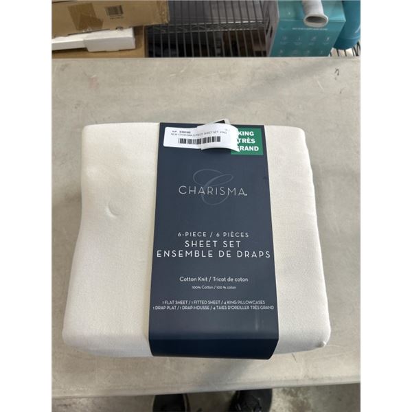 NEW CHARISMA 6-PIECE SHEET SET. KING SIZE